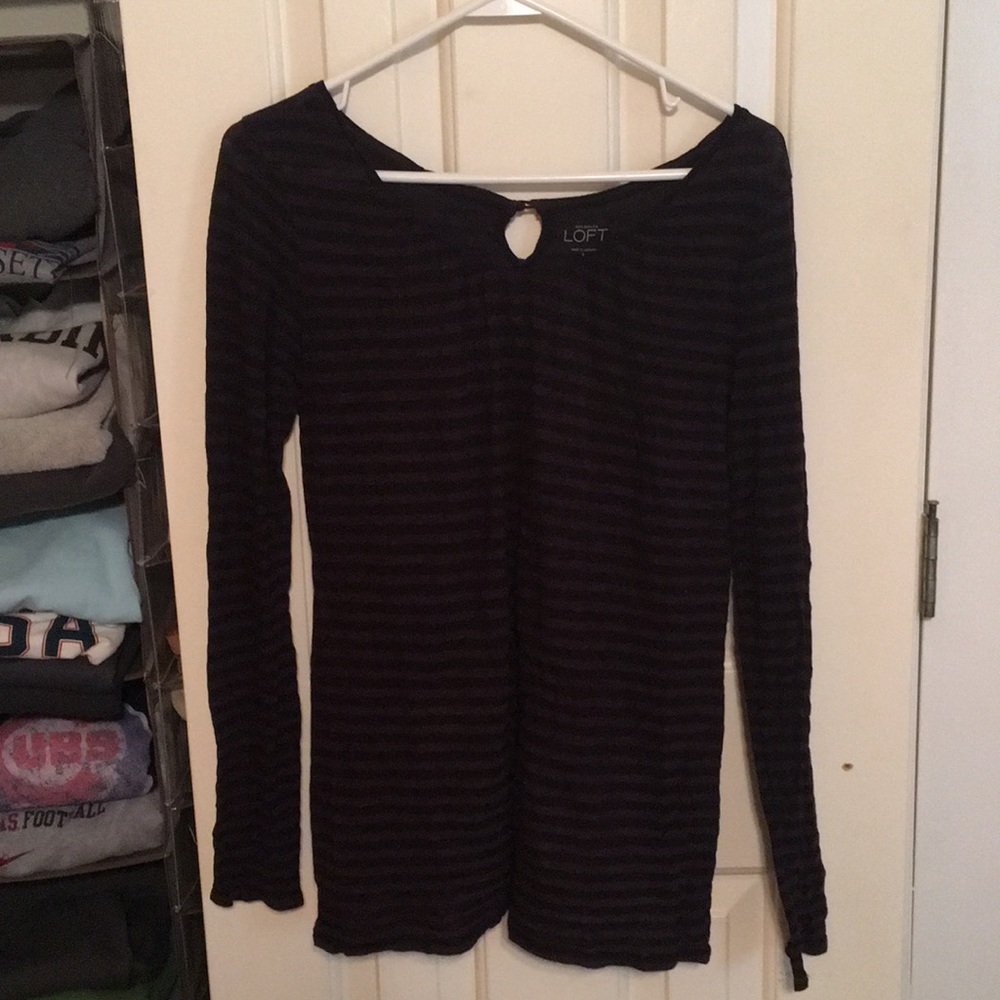 Black and purple striped shirt